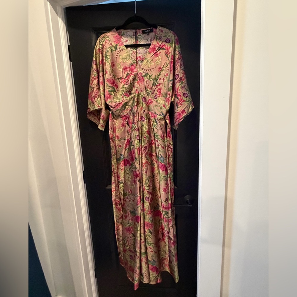 Significant Other Satin Floral Maxi Dress